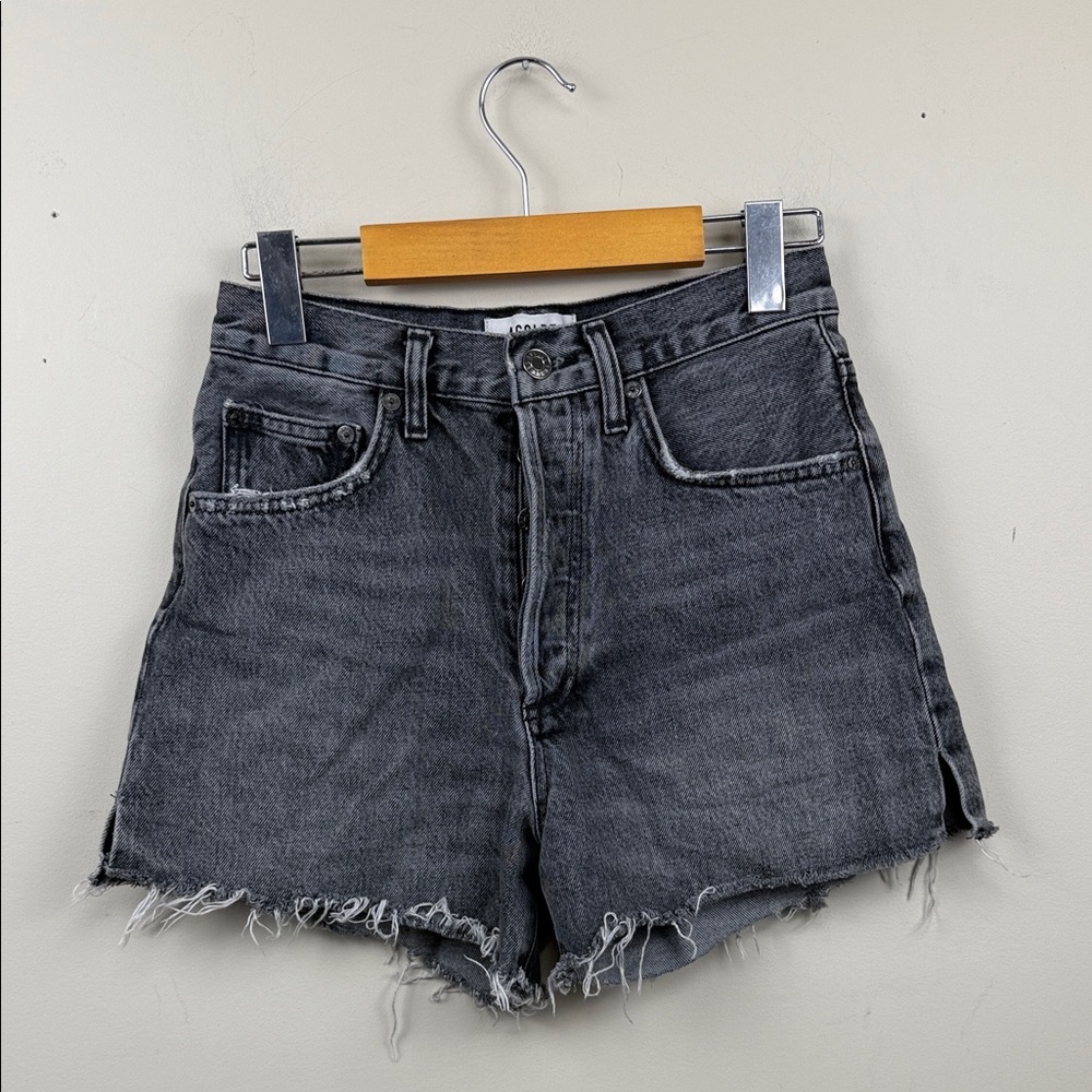 AGOLDE Dee cut off grey Jean shorts 25